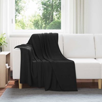 vidaXL Prikrývky na hodenie 24 pcs Čierna 170 x 130 cm Flís