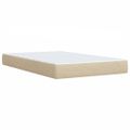 vidaXL Boxspring posteľ s matracom krémová 120x190 cm látka