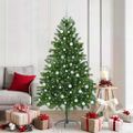 vidaXL Vianočný stromček s 300 LED-i so stojanom Zelená 180 cm PE