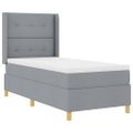vidaXL Posteľ s pružinovým rámom Svetlosivá 80 x 200 cm látka