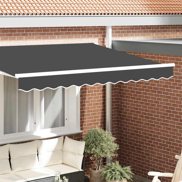 vidaXL Nahrádzajúci lem markízy Antracitový pruh 2,5 m Polyester