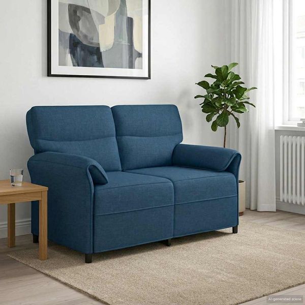 vidaXL Pohovka 100% polyester, kovový rám, MDF, Preglejka