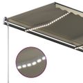 vidaXL Automatická markíza s LED a senzorom vetra 4x3,5 m krémová