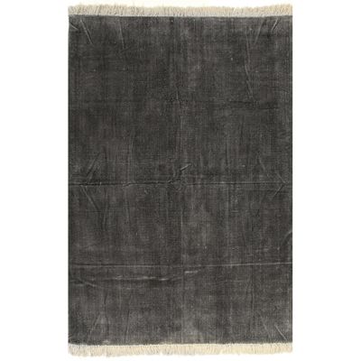 vidaXL Kilim Koberec z bavlny 160x230 cm antracitový