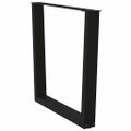 vidaXL Nohy k jedálenskému stolu v tvare V, 2 ks, čierne, 90 x (72-73,3) cm, oceľ