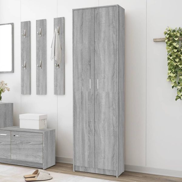 vidaXL Šatník do chodby sivý dub sonoma 55x25x189 cm spracované drevo