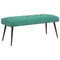 vidaXL Lavica s gombíkovým prešívaním Tyrkysová 110 x 40 x 46 cm Zamat