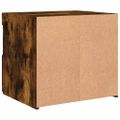vidaXL Nočné stolíky s LED svetlami 2 ks dymový dub 50x40x45 cm