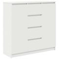 vidaXL Komoda so zásuvkami, biela 100,5x35x98,5 cm, kompozitné drevo