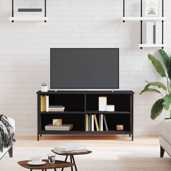 vidaXL TV skrinka čierna 100x40x50 cm spracované drevo