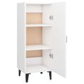 vidaXL Komoda biela 34,5x34x90 cm spracované drevo