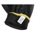 Rukavice pracovné z polyesteru polomáčané v polyuretáne GLOVE PE-PU 11, čierne, veľkosť 11 SIXTOL