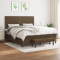 vidaXL Boxspring posteľ s matracom tmavohnedá 160x200 cm látka