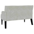 vidaXL Chesterfield lavica Svetlosivá 112 x 65,5 x 75 cm Zamat