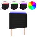 vidaXL Čelo postele s LED čierne 103x16x118/128 cm látka