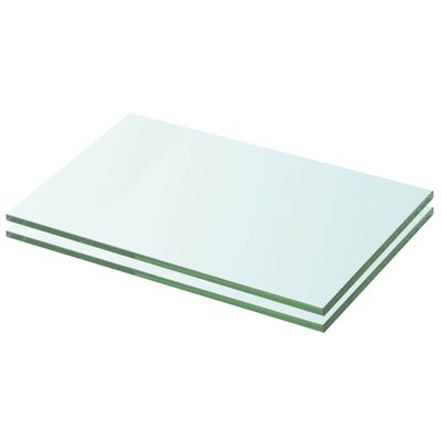 vidaXL Poličky 2 ks panel z priehľadného skla 20x25 cm