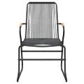vidaXL Záhradné stoličky 4 ks čierne 58x59x85,5 cm PVC ratan