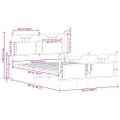 vidaXL Posteľný rám bez matraca hnedý dub 120x200 cm kompozitné drevo