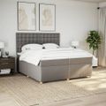 vidaXL Boxspring posteľ s matracom sivohnedý 200x200 cm látka