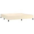 vidaXL Boxspring posteľ s matracom krémová 200x200 cm umelá koža