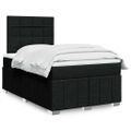 vidaXL Boxspring posteľ s matracom čierna 120x190 cm látka