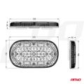 Mini svetelná lišta LED WLB78 magnetická 293x171mm R65 R10 48LED 12/24V IP56