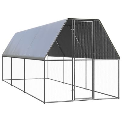 vidaXL Klietka pre sliepky 2x6x2 m pozinkovaná oceľ