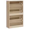 vidaXL Botník dymový dub 63x24x103 cm spracované drevo