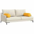 vidaXL Podložkové vankúše 2 pcs Svetložltá Ø 25 x 70 cm