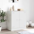 vidaXL Komoda biela 67x39x73 cm oceľová