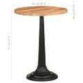 vidaXL Bistro stolík Ø60x76 cm akáciový masív