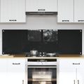 vidaXL Kuchynský obklad 2 ks Čierna 80 x 50 cm tvrdené sklo