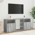 vidaXL TV skrinka s LED svetlami sivá sonoma 120x30x50 cm
