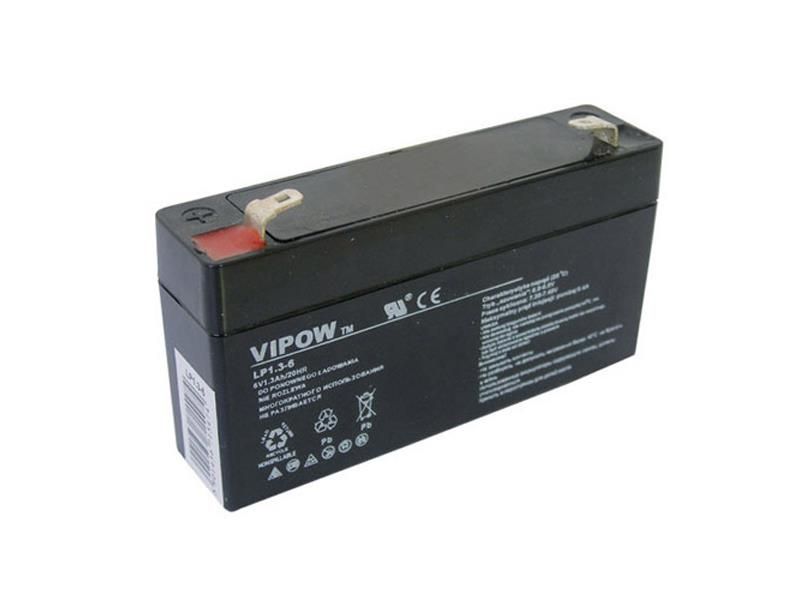 Batéria olovená 6V 1.3Ah VIPOW BAT0203