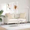 vidaXL Vankúše na pohovku 2 ks látka Krémová 80 x 80 cm