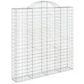 vidaXL Oblúkový gabionový kôš 4 ks 200x30x200/220cm pozinkované železo