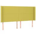 vidaXL Čelo postele s LED zelené 183x16x118/128 cm látka