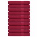 vidaXL Saunové osušky FROGN 10 ks bordové 80x200 cm 360 g/m²