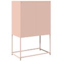 vidaXL Highboard Pink 68x39x107 cm Oceľ