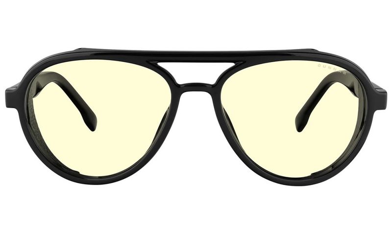 GUNNAR kancelářské/herní brýle TALLAC ONYX * jantarová skla * BLF 65 * GUNNAR focus Brýle, kancelárské, herní, cerné obroucky, jantarová skla, se štíty proti bocnímu svetlu