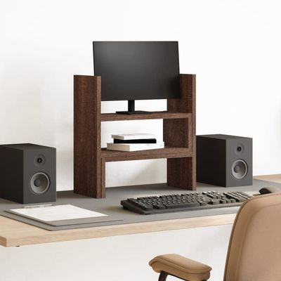 vidaXL Stolový organizér nastav. hnedý dub 40x17x41 cm kompozit. drevo