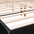 vidaXL Posteľný rám čierny 160x200 cm kompozitné drevo a kov