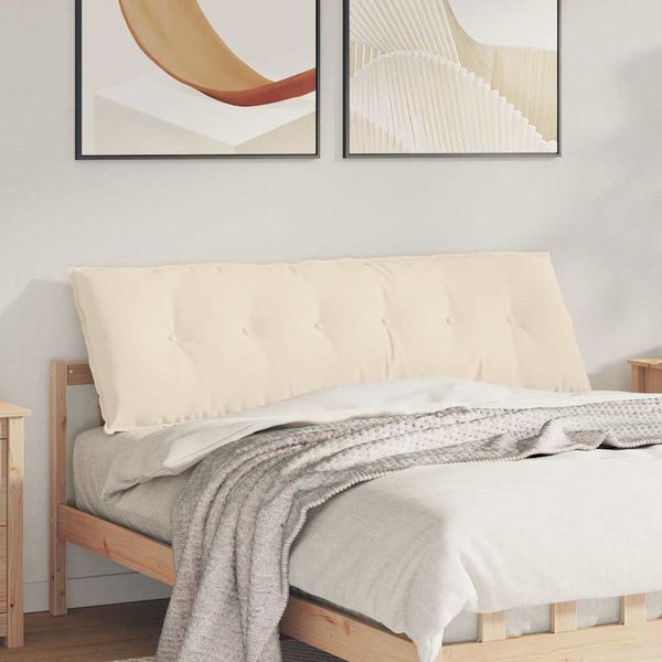 vidaXL Poduška na chrbát Béžová 160 x 50 cm Mikrovlákno