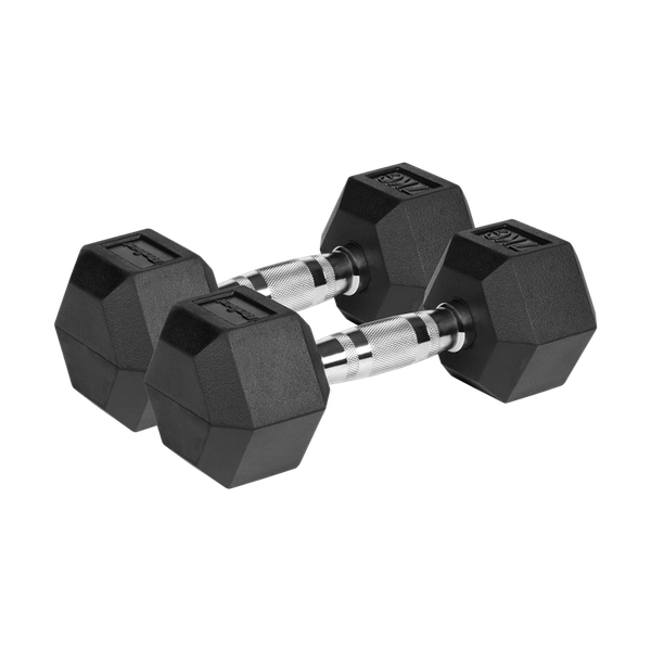 Gumované litinové činky HEX 2x7 kg REBEL ACTIVE RBA-2325-07