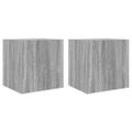 vidaXL TV nástenné skrinky s LED svetlami 2ks sivý sonoma 40,5x35x40cm