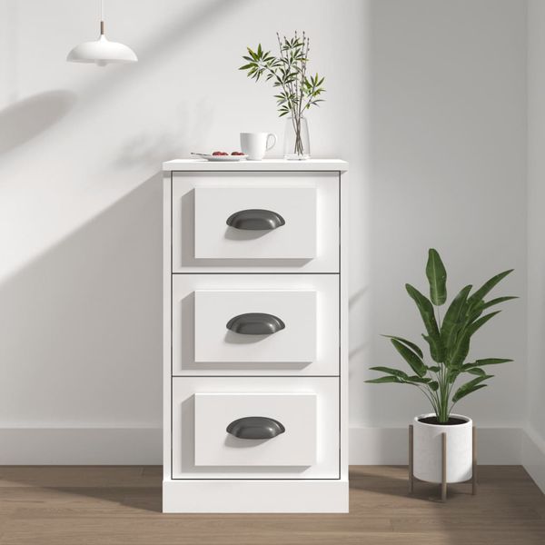 vidaXL Komoda biela 36x35,5x67,5 cm kompozitné drevo