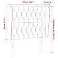 vidaXL Čelo postele so záhybmi bledosivé 93x23x118/128 cm látka