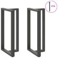 vidaXL Nohy barového stola v tvare T, 2 ks, antracitové, 60x35x(110-111) cm, oceľ