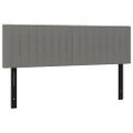 vidaXL Čelá postele 2 ks tmavosivé 72x5x78/88 cm látka