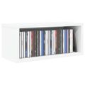 vidaXL Roh na skladovanie CD 2 ks Biela 40 x 17 x 17 cm